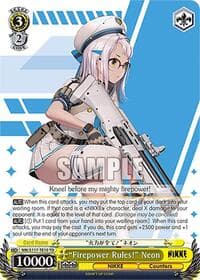"Firepower Rules!" Neon - GODDESS OF VICTORY: NIKKE - Weiss Schwarz card