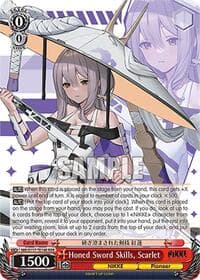 Honed Sword Skills, Scarlet (RRR) - GODDESS OF VICTORY: NIKKE - Weiss Schwarz card