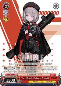 "Justifiable Defense" Vesti - GODDESS OF VICTORY: NIKKE - Weiss Schwarz card