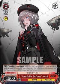 "Justifiable Defense" Vesti (RRR) - GODDESS OF VICTORY: NIKKE - Weiss Schwarz card