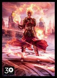 30th Anniversary: Chandra, Torch of Defiance Limited Card Sleeves for Magic (80-Pack) - Wizards of the Coast Card Sleeves - Card Sleeves card