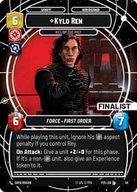 Kylo Ren - Killing the Past (Finalist) - Organized Play Promos - Star Wars: Unlimited card