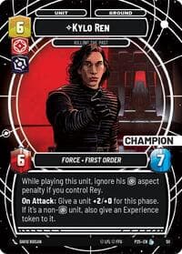 Kylo Ren - Killing the Past (Champion) - Organized Play Promos - Star Wars: Unlimited card