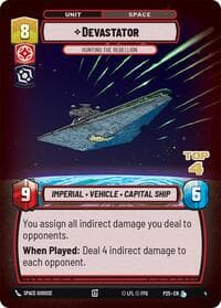 Devastator - Hunting the Rebellion (Top 4) - Organized Play Promos - Star Wars: Unlimited card