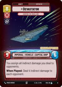 Devastator - Hunting the Rebellion (Champion) - Organized Play Promos - Star Wars: Unlimited card