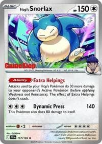 Hop's Snorlax - 117/159 (GameStop) (Cosmos Holo) - Miscellaneous Cards & Products - Pokemon card