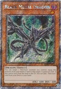 Black Metal Dragon (Platinum Secret Rare) - Quarter Century Stampede - YuGiOh card