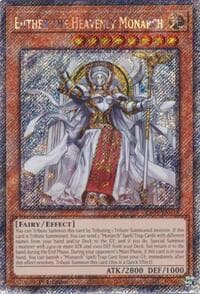 Ehther the Heavenly Monarch (Platinum Secret Rare) - Quarter Century Stampede - YuGiOh card