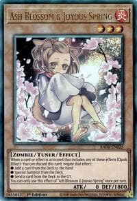 Ash Blossom & Joyous Spring (Alternate Art) (PUR) - Quarter Century Stampede - YuGiOh card