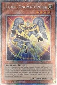 Utopic Onomatopoeia (Platinum Secret Rare) - Quarter Century Stampede - YuGiOh card