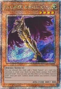 Evil HERO Adusted Gold (Quarter Century Secret Rare) - Quarter Century Stampede - YuGiOh card