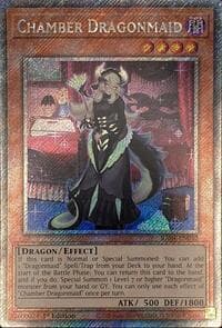 Chamber Dragonmaid (Platinum Secret Rare) - Quarter Century Stampede - YuGiOh card