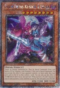 Evil Twins Ki-sikil & Lil-la (Platinum Secret Rare) - Quarter Century Stampede - YuGiOh card