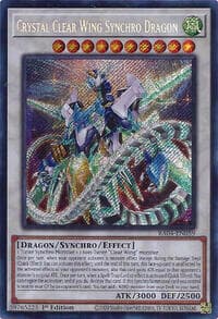 Crystal Clear Wing Synchro Dragon (Secret Rare) - Quarter Century Stampede - YuGiOh card