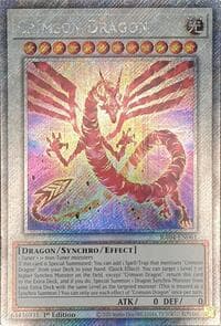 Crimson Dragon (Platinum Secret Rare) - Quarter Century Stampede - YuGiOh card