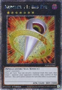Number 11: Big Eye (Platinum Secret Rare) - Quarter Century Stampede - YuGiOh card