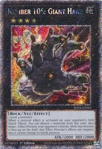 Number 106: Giant Hand (Platinum Secret Rare) - Quarter Century Stampede - YuGiOh card