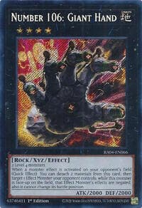 Number 106: Giant Hand (Secret Rare) - Quarter Century Stampede - YuGiOh card