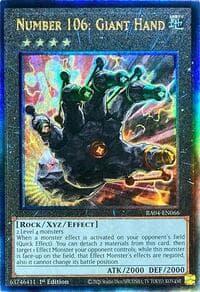 Number 106: Giant Hand (PUR) - Quarter Century Stampede - YuGiOh card