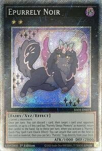 Epurrely Noir (Platinum Secret Rare) - Quarter Century Stampede - YuGiOh card