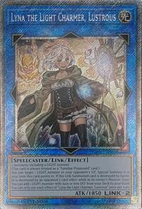 Lyna the Light Charmer, Lustrous (Platinum Secret Rare) - Quarter Century Stampede - YuGiOh card