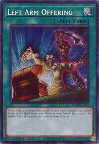 Left Arm Offering (Secret Rare) - Quarter Century Stampede - YuGiOh card