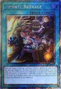 Zoodiac Barrage (Platinum Secret Rare) - Quarter Century Stampede - YuGiOh card