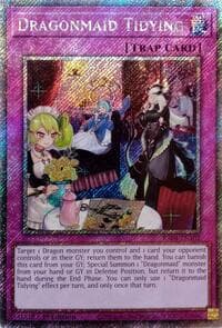 Dragonmaid Tidying (Platinum Secret Rare) - Quarter Century Stampede - YuGiOh card