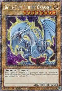 Blue-Eyes White Dragon (7th Art) (Platinum Secret Rare) - Quarter Century Stampede - YuGiOh card