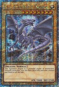 Blue-Eyes White Dragon (8th Art) (Quarter Century Secret Rare) - Quarter Century Stampede - YuGiOh card