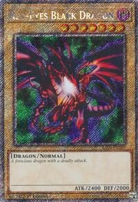 Red-Eyes Black Dragon (4th Art) (Platinum Secret Rare) - Quarter Century Stampede - YuGiOh card