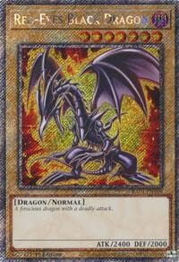 Red-Eyes Black Dragon (7th Art) (Platinum Secret Rare) - Quarter Century Stampede - YuGiOh card
