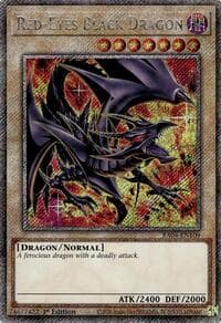 Red-Eyes Black Dragon (8th Art) (Platinum Secret Rare) - Quarter Century Stampede - YuGiOh card