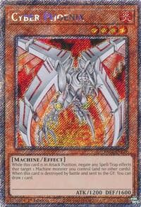 Cyber Phoenix (Platinum Secret Rare) - Quarter Century Stampede - YuGiOh card