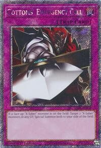 Gottoms' Emergency Call (Platinum Secret Rare) - Quarter Century Stampede - YuGiOh card