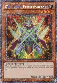 XX-Saber Emmersblade (Platinum Secret Rare) - Quarter Century Stampede - YuGiOh card