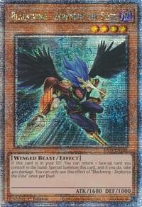 Blackwing - Zephyros the Elite (Quarter Century Secret Rare) - Quarter Century Stampede - YuGiOh card