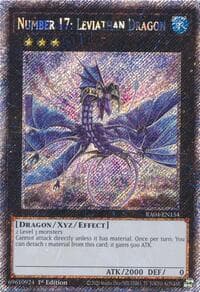 Number 17: Leviathan Dragon (Platinum Secret Rare) - Quarter Century Stampede - YuGiOh card