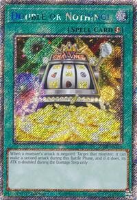 Double or Nothing! (Platinum Secret Rare) - Quarter Century Stampede - YuGiOh card