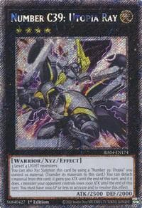 Number C39: Utopia Ray (Platinum Secret Rare) - Quarter Century Stampede - YuGiOh card