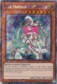 High Priestess of Prophecy (Platinum Secret Rare) - Quarter Century Stampede - YuGiOh card