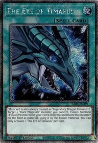 The Eye of Timaeus (Platinum Secret Rare) - Quarter Century Stampede - YuGiOh card