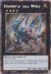 Diamond Dire Wolf (Platinum Secret Rare) - Quarter Century Stampede - YuGiOh card