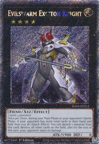 Evilswarm Exciton Knight (Platinum Secret Rare) - Quarter Century Stampede - YuGiOh card
