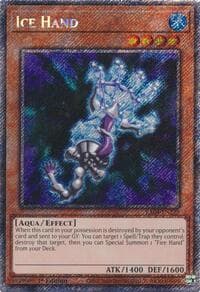 Ice Hand (Platinum Secret Rare) - Quarter Century Stampede - YuGiOh card