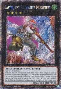 Castel, the Skyblaster Musketeer (Platinum Secret Rare) - Quarter Century Stampede - YuGiOh card