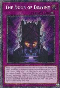 The Door of Destiny (Platinum Secret Rare) - Quarter Century Stampede - YuGiOh card