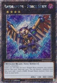 Raidraptor - Force Strix (Platinum Secret Rare) - Quarter Century Stampede - YuGiOh card