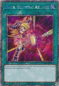 Dark Burning Attack (Platinum Secret Rare) - Quarter Century Stampede - YuGiOh card