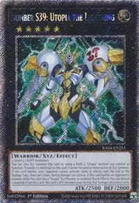 Number S39: Utopia the Lightning (Platinum Secret Rare) - Quarter Century Stampede - YuGiOh card